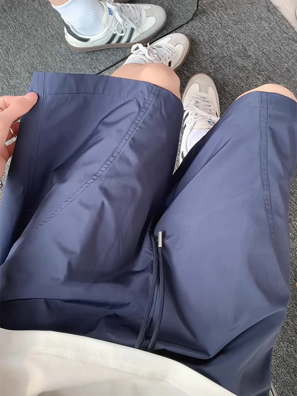 

Summer Thin Sports Shorts for Men Beach Pants American Retro Functional Four-Legged Pants Youthful Vitality Loose Fit Casual ...