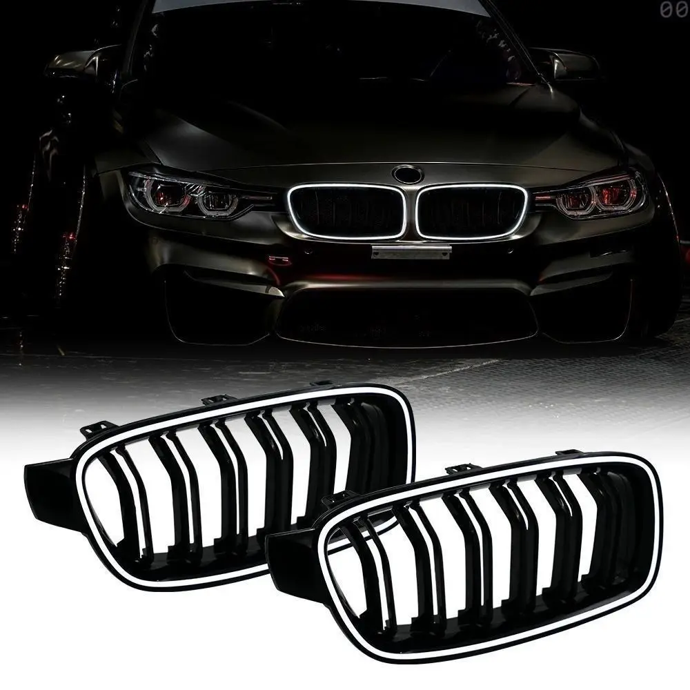 

Подходит для BMW 3 серии F30 F31 F35: светодиодная решетка радиатора с подсветкой, одинарная/двойная линия, модификация воздухозаборника.