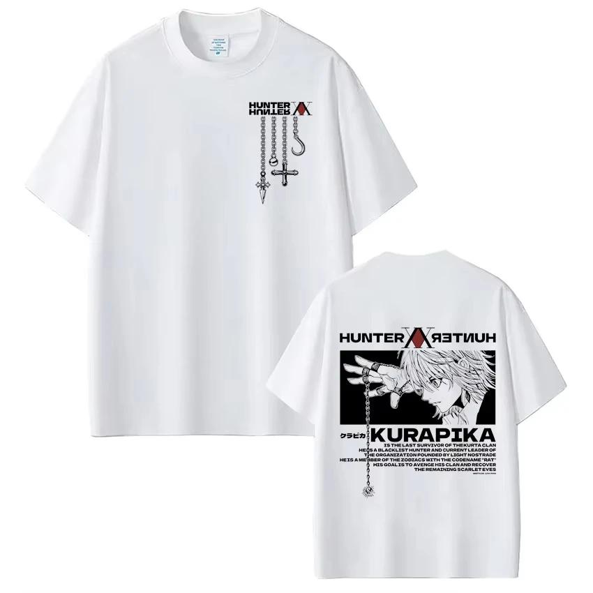 Hunter X Hunter Oversized Unisex Streetwear Trendy Cotton Printed Cotton Neutral O-Neck Short Sleeve high quality New Fashion