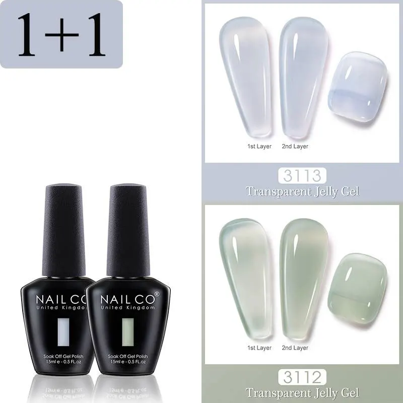 NAILCO 15 مللي 2 قطعة/المجموعة هلام اللون UV جل طلاء الأظافر الألوان الوردية شبه شفافة فيرنيس مسمار الفن DIY مانيكير نقع قبالة Esmalte #3