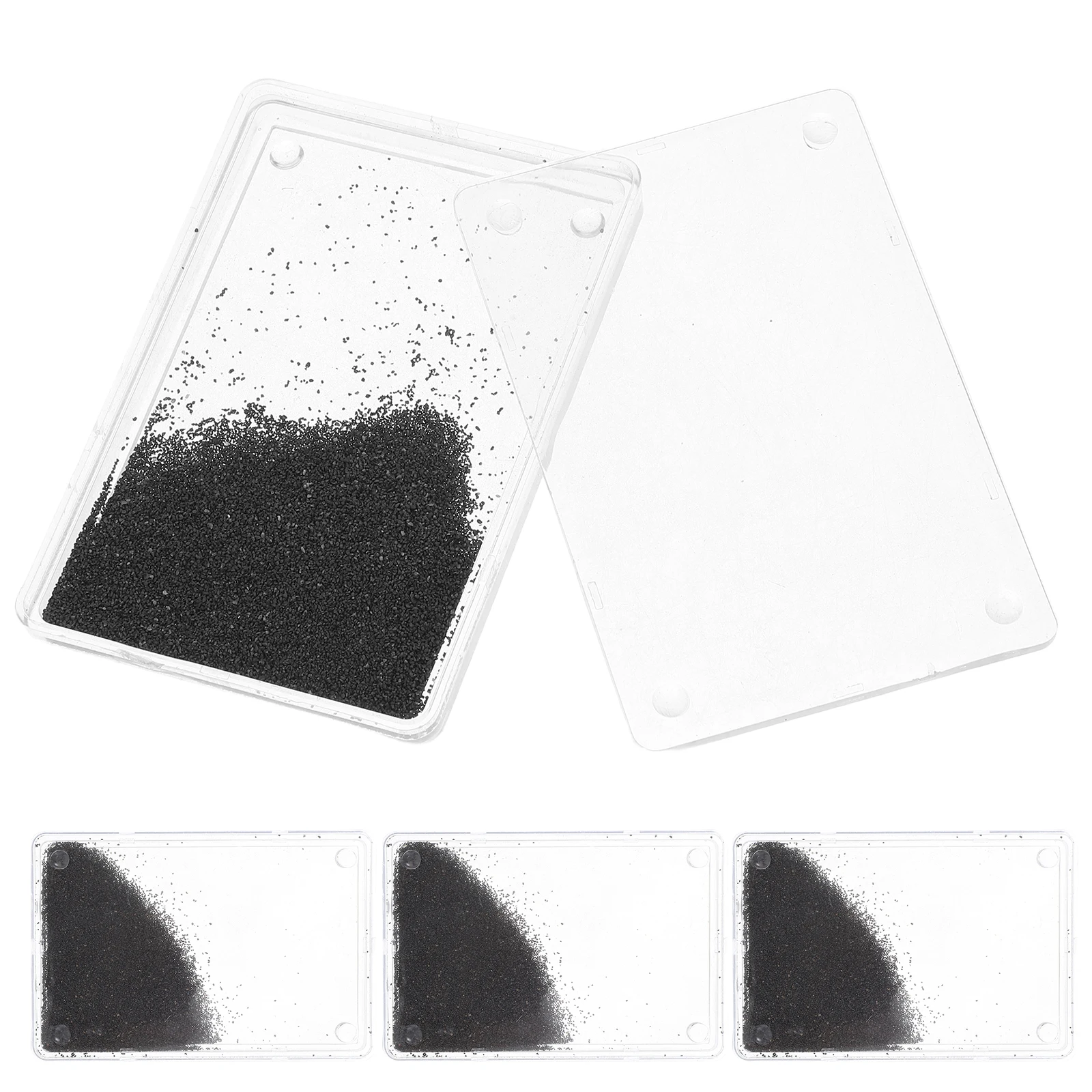 

4 Pcs Magnetic Field Iron Powder Box Experiments Equipment Tool Filing Case Filings for Shave
