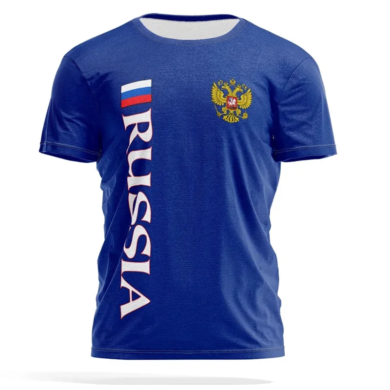 

Russia Flag Graphics T Shirt For Men Loose Casual Short Sleeve O Neck Sports 3D Printed T-shirt Fashion Summer Oversized Tees