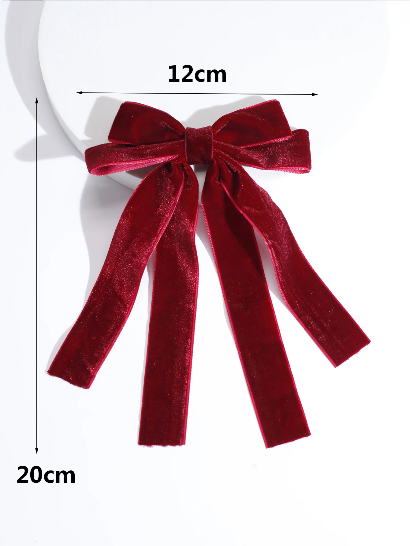 Lystrfac Vintage Velvet Hair Bow For Women Girls Ribbon Hairpin Simple Fashion Top Clip Ladies Hairgrips Hair Accessories