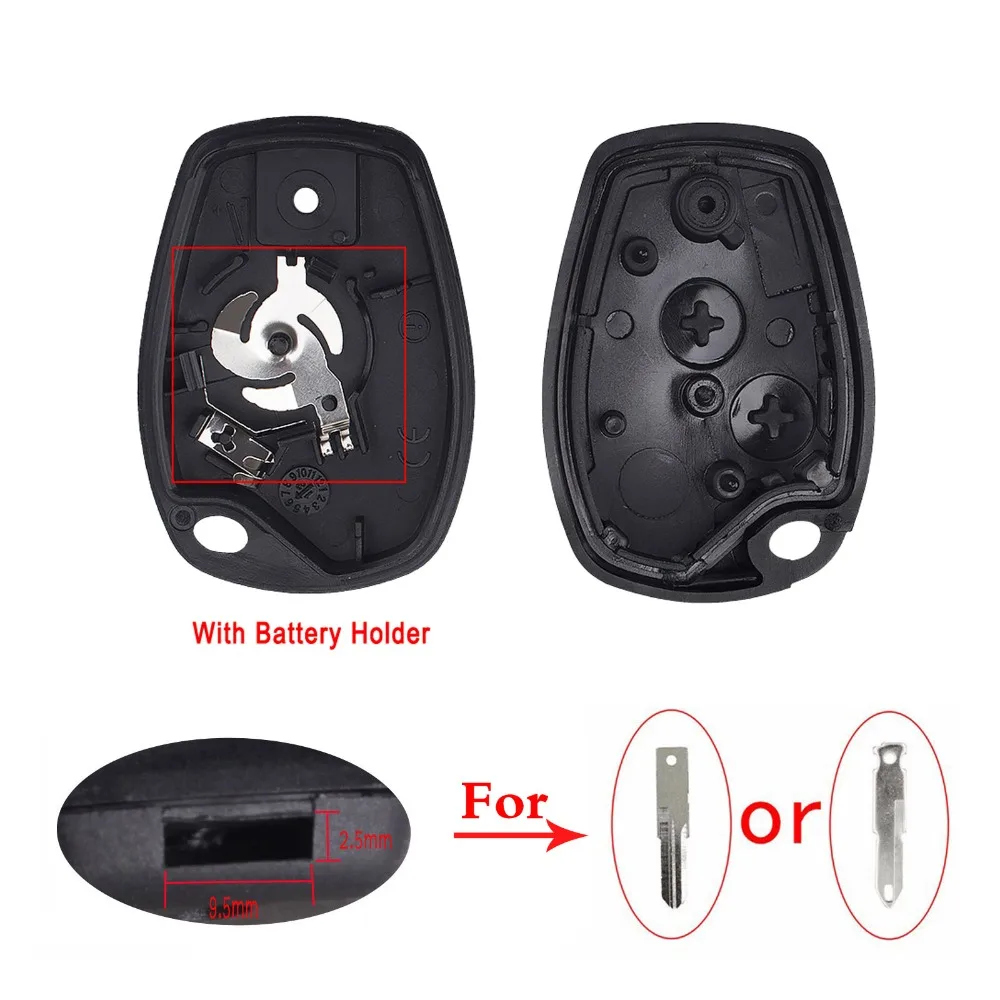 KEYYOU 2 BT No Blade Car Remote Key Case Shell For Renault Megane Modus Espace Laguna Duster Logan Sandero Fluence Clio Kango