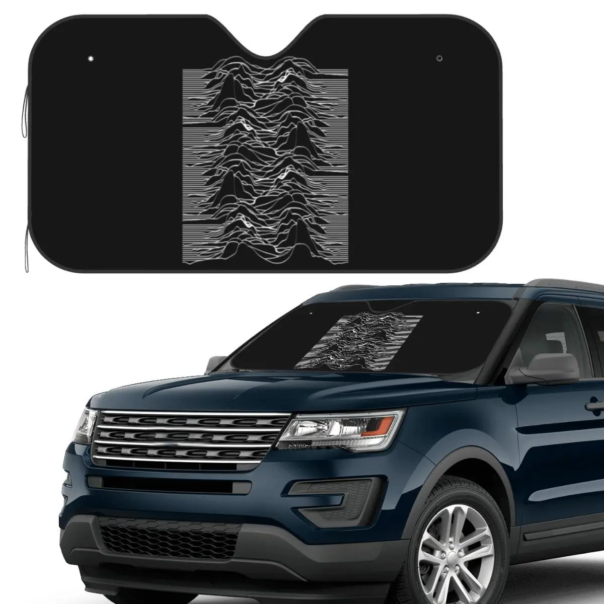 

Joy Division Unknown Pleasures Sunshade Windscreen Car Front Windshield Window Sun Visor Accessories Covers