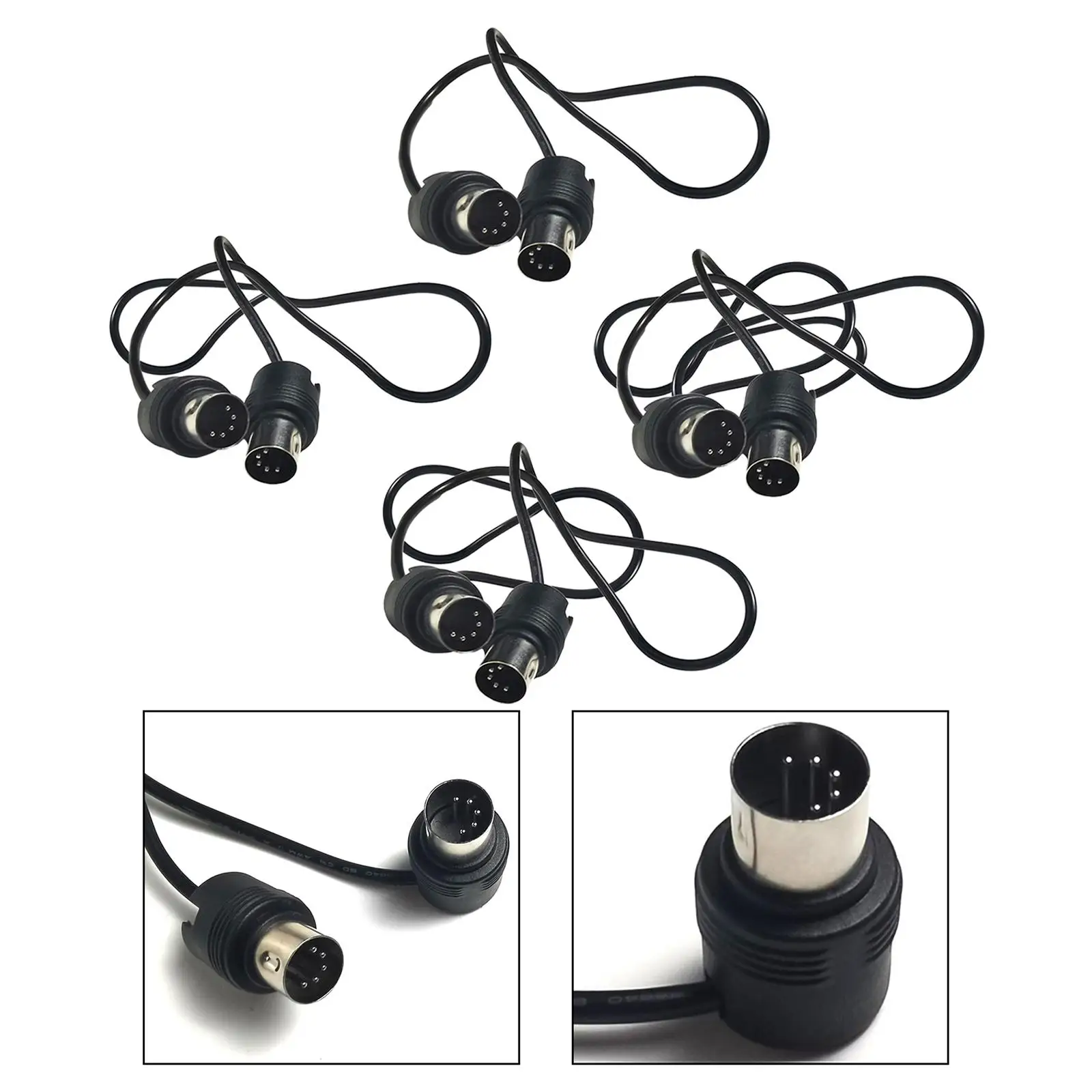 Audio Extension Cord Male to Male Synthesizer 5 Pin Din Male Right Angle Sound Card 5 Pin to 5 Pin MIDI Male to Male MIDI Cable