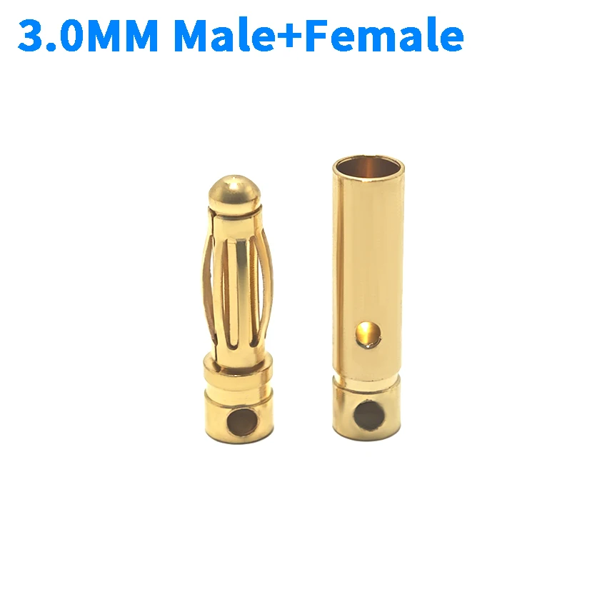 5Pair Pure Copper Banana Head 2.0mm 3.0 3.5 4.0 5.0 5.5 6.0MM Banana Plug Male Female For Model Airplane Motor Electric