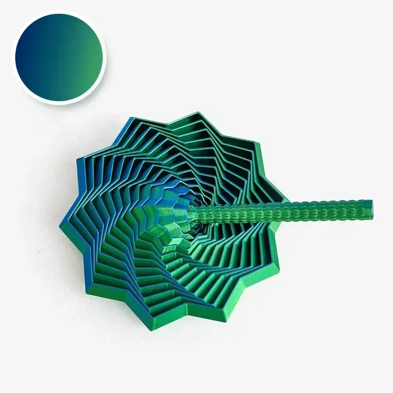 3D-Gedrucktes Erweitertes Sensorisches Fidget-Stern-Modell Visuelle Illusion Sechseckige Wirbelnde Spiral-Ornamente Stressabbau-Brettspiel-Spielzeug – Detail 15