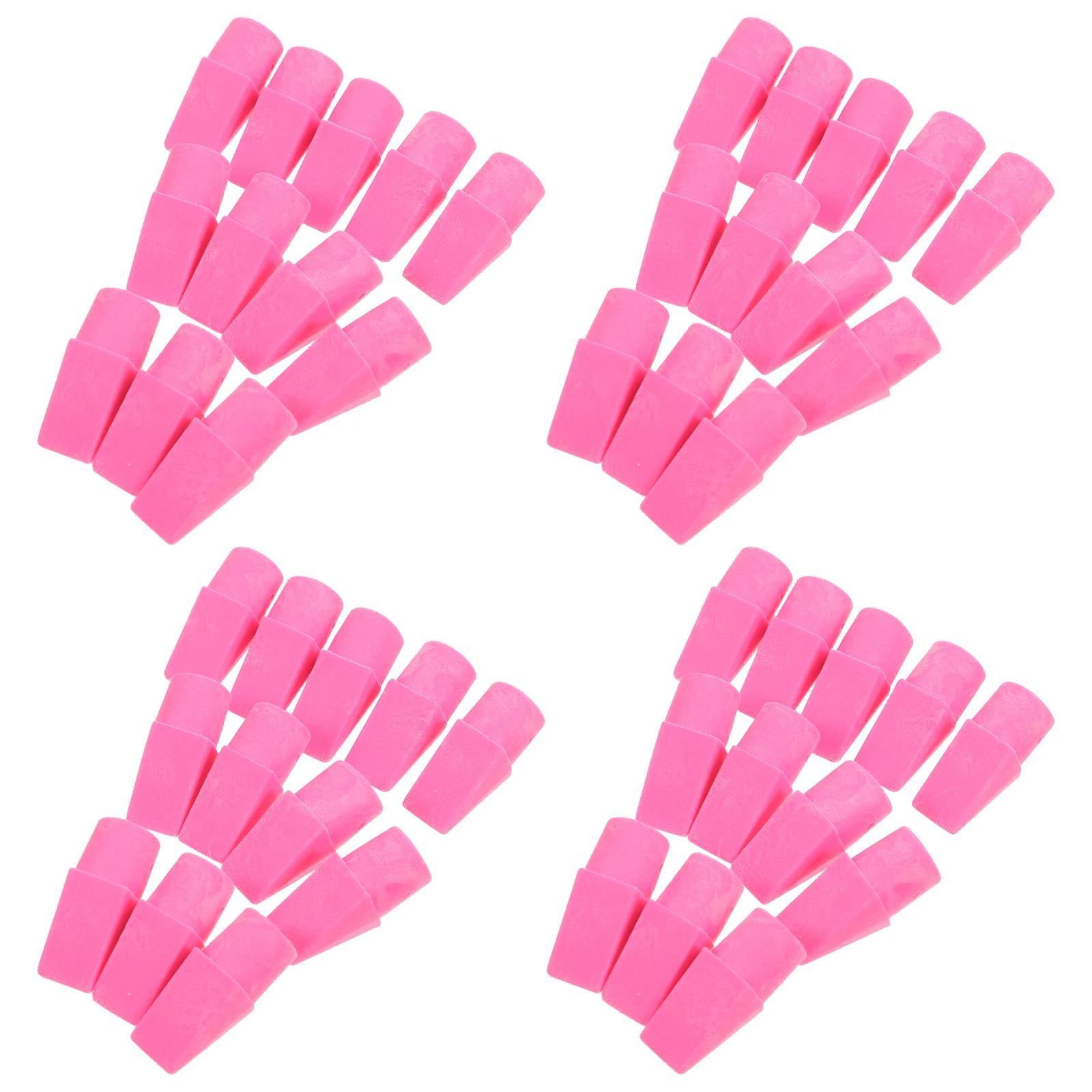 120 Pcs Erasers Pencil Educational Head Cap Rosy Cool for Decorative Student