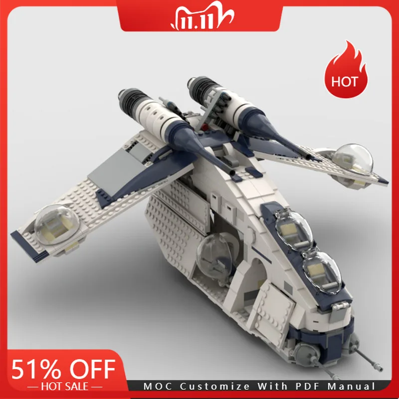 ตัวต่อ MOC Star Battle Cool Starfighter 1063 ชิ้น แบบประกอบสร้างสรรค์ ของเล่นเสริมพัฒนาการเด็ก ของขวัญคริสต์มาส