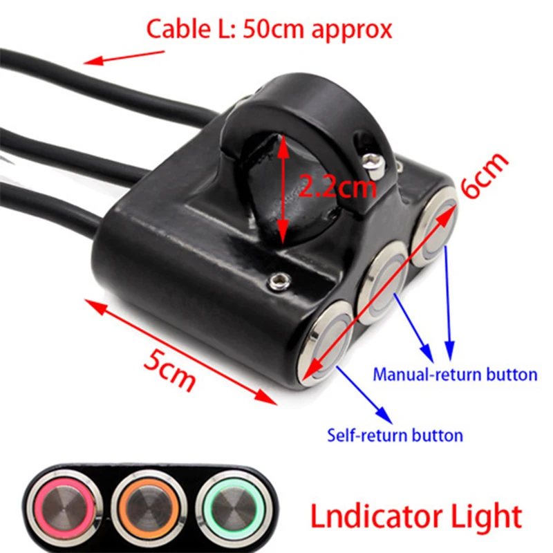 Universal Motorcycle Switch Electric Bicycle ATV Scooter Headlight Fog Lamp Horn Turn Signal Handlebar Switches