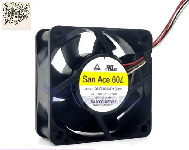 

Ltsf For SANYO DENKI 9LG0624P4S001 DC 24V 0.34A 60x60x25mm 4-Wire Server Cooling Fan