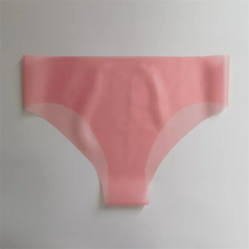 Sexy Latex G-string Low Waisted Knickers Seamless Invisible Thong Pure Bottom T-back Underpants Women Briefs Rubber Underwear