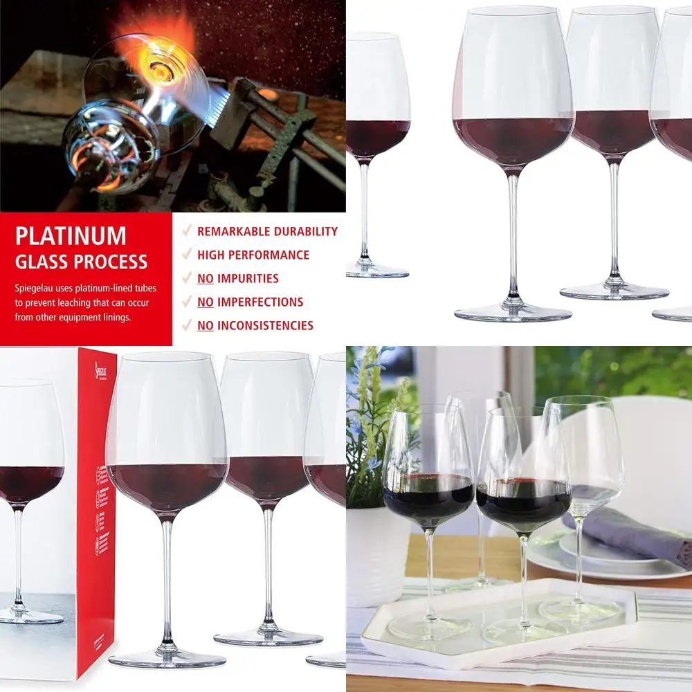 

Изысканные хрустальные бокалы для бордо, 650 мл, набор из 4 штук, идеально подходят для домашнего бара и вечеринок