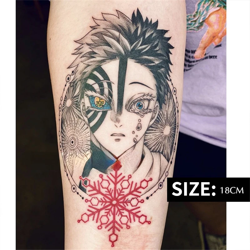 

Аниме Demon Slayer Kimetsu No Yaiba Zenitsu Mitsuri Kanae временные татуировки мультфильм боди-арт татуировка водостойкая поддельная татуировка наклейка