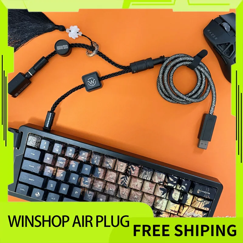 

Winshop Air Plug Cable Double Head Series Magnetic Axis Keyboard Mechanical Keyboard Dual-Use Cable Desktop Accessory First-Line