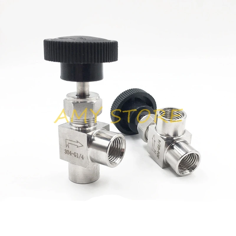 Stainless Steel 304 Shut off Needle Valve 1/8'' 1/4'' 3/8