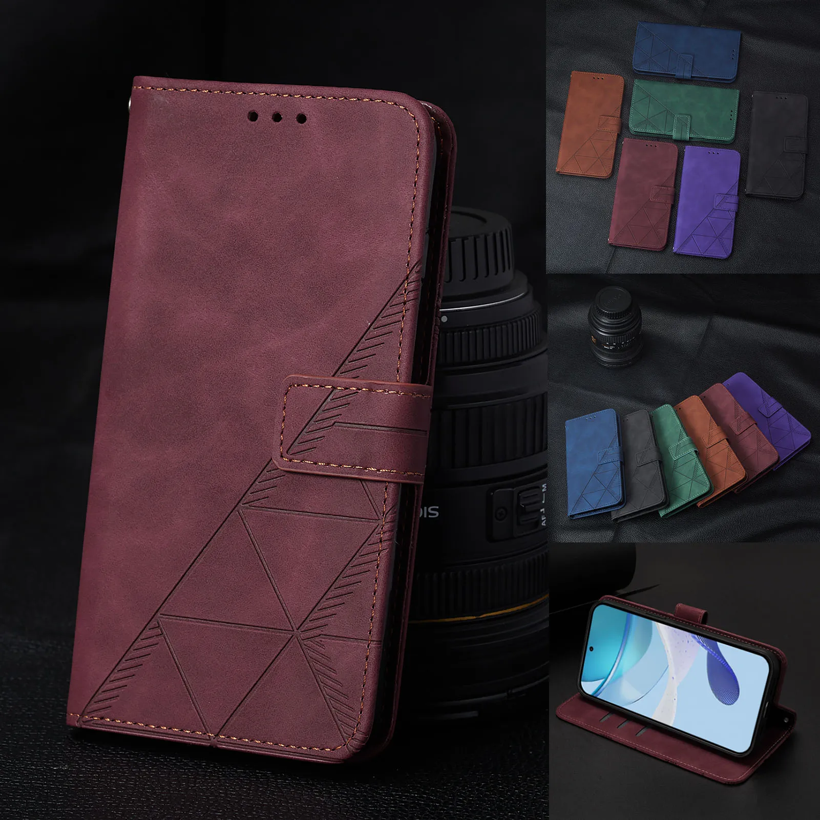 Leder Brieftasche Fall Buch Für Samsung Galaxy M62 M56 M55 M54 M53 M52 M36 M35 M34 M33 M32 M23 M15 M13 M12 M10S M10 M05 M04 Abdeckung – Detail 12