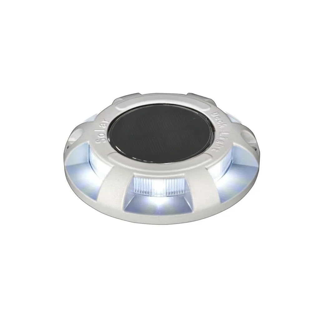 Товары для безопасности дорожного движения Синие солнечные кнопки Мигающие светодиодные светоотражающие шпильки Белый подъездной путь Светоотражатель Шпилька Безопасность на дороге Мерцание