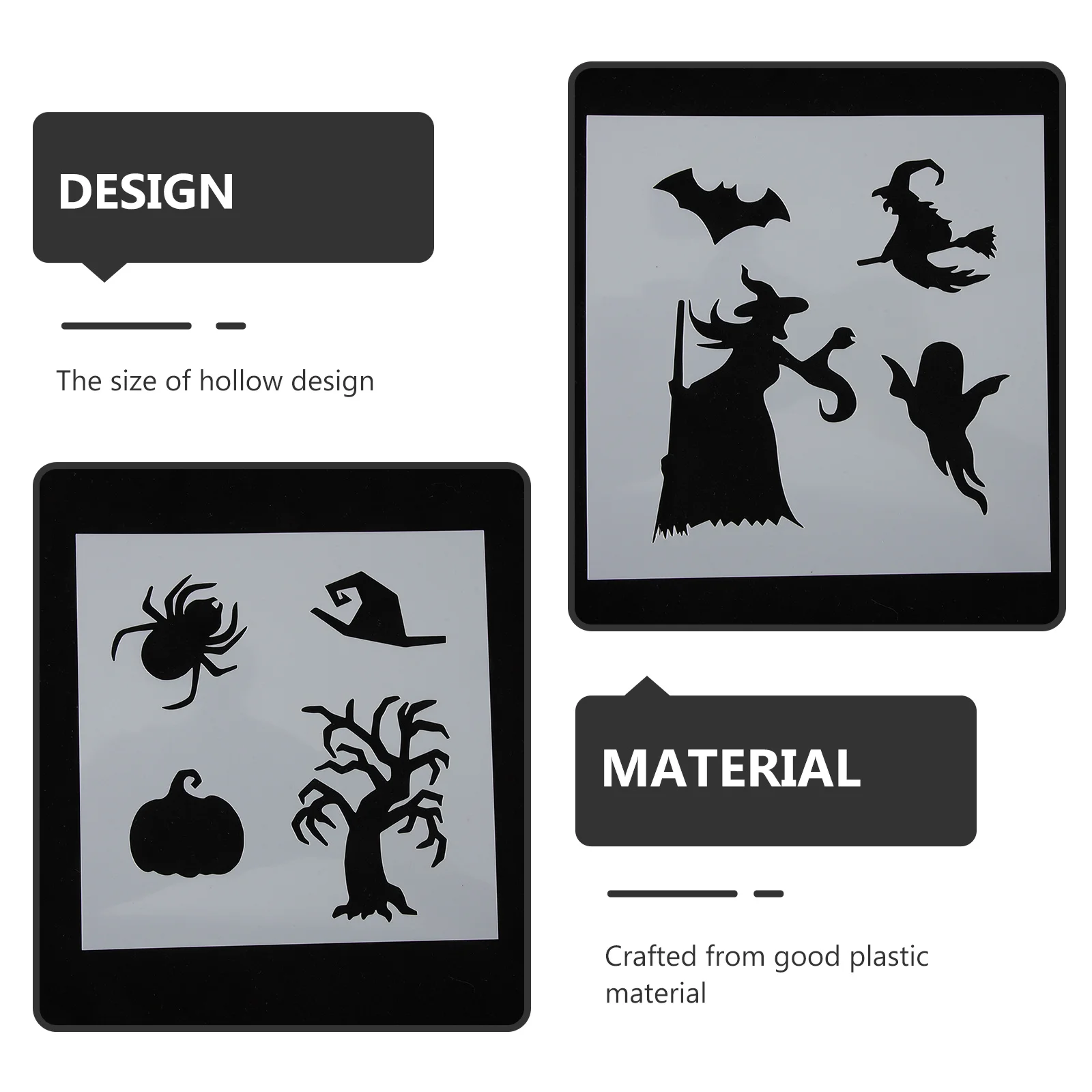 10 листов, пластиковые трафареты для Хэллоуина, набор трафаретов для рисования, многоразовый трафарет для аэрозольной краски, товары для дома, праздничное украшение