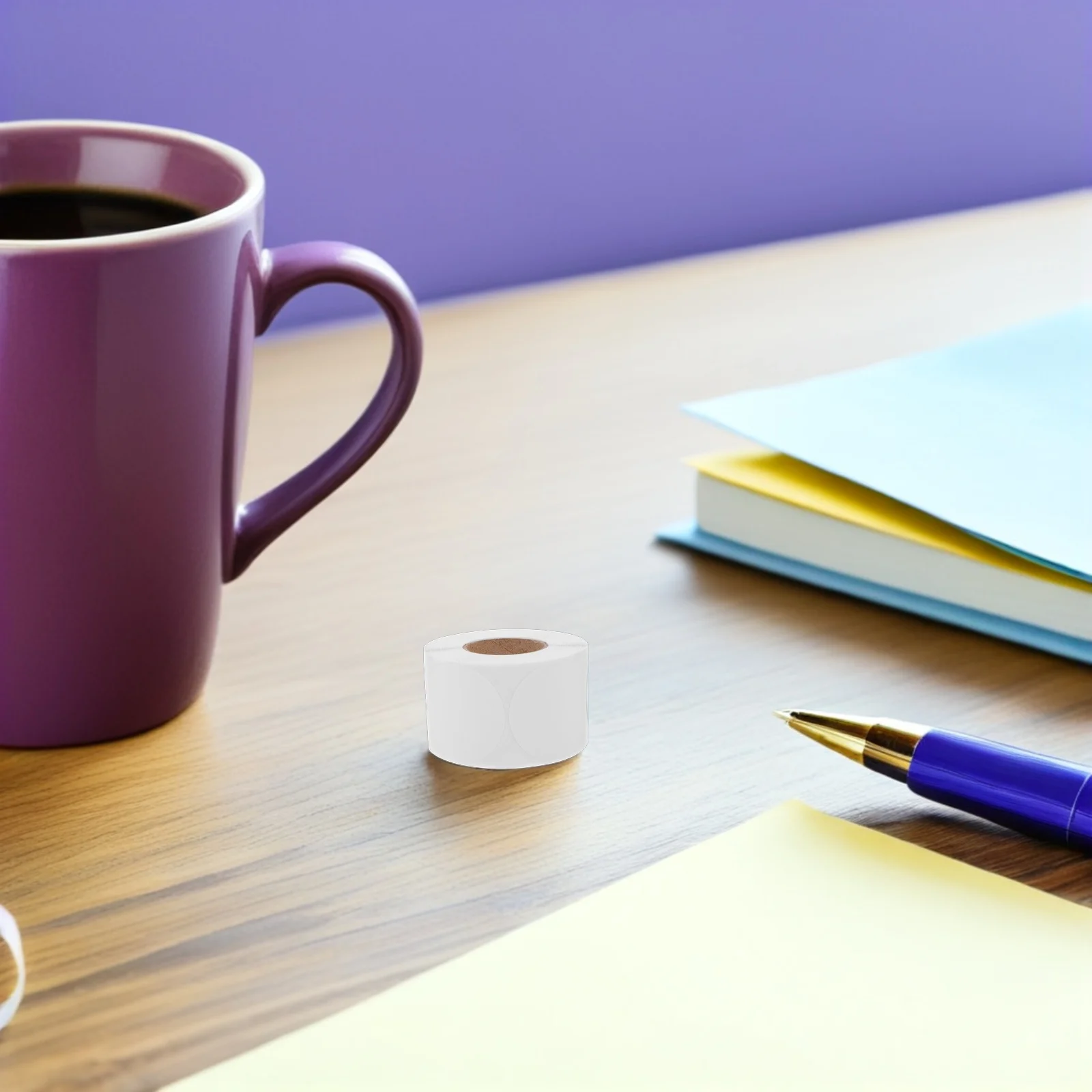 

500Pcs Self-Adhesive Seal Labels White Round Stickers for Packaging Envelopes Boxes Jars Coding Inventory Shipping Labeling