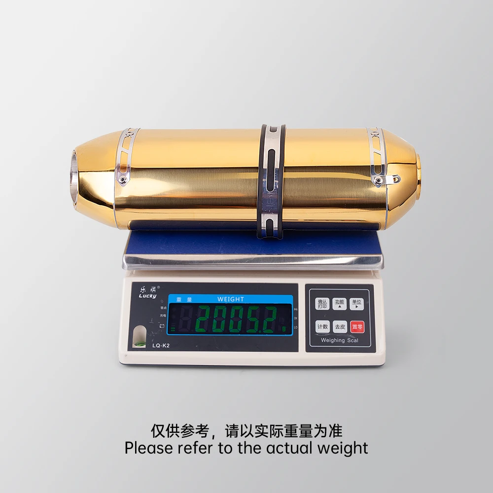Universal 51 MM Special Gold Style Tail Escape Muffler for CBR250 CB750 CBR650 MT07 ZX6R 450SR QJ800 F800GS