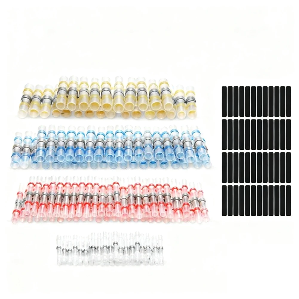 500PCS Shrink Solder Seal Wire Connectors Assorted Kit Waterproof Electrical Terminals For Automotive Marine Cable Repair