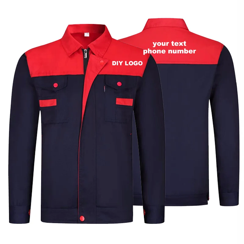 pogrubione kombinezony z długimi rękawami naprawa samochodów usługi inżynieryjne ubezpieczenie pracy garnitury warsztatowe konserwacja narzędzia topy