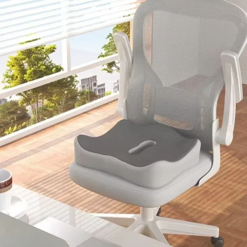 1pc Memory Foam Seat Cushion - 3D Ergonomic Support| Light Green Grey Black Washable Polyester Car Office Essentials