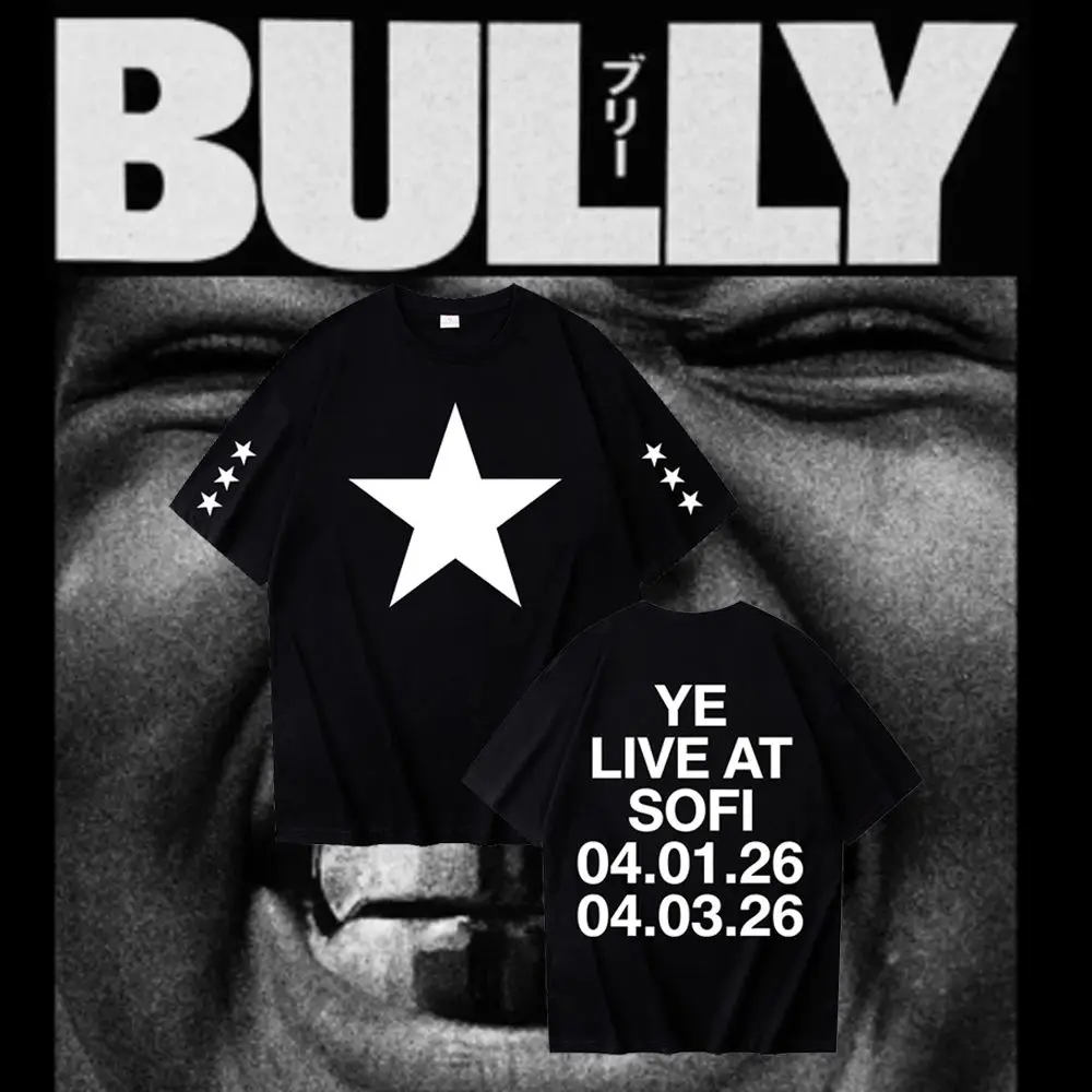 Ye Kanye West Bully Album 2026 Shirt Harajuku Short Sleeve Y2k Hip Pop Fashion T Shirts O-neck Casual Loose Print Tops Unisex