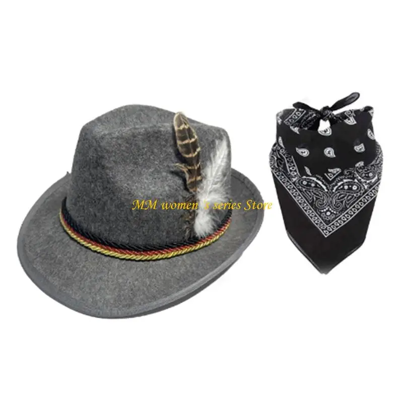 Q39Cアダルトオクトーバーフェストスカーフとハートフレームメガネなど