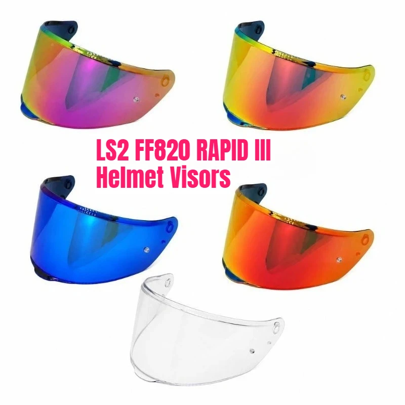 Motorcycle Helmet Lens Summer Riding Helmet Replacement Mask LS2 FF820 Flip Helmet Dust Mask Color Lenses LS2 FF820 RAPID III