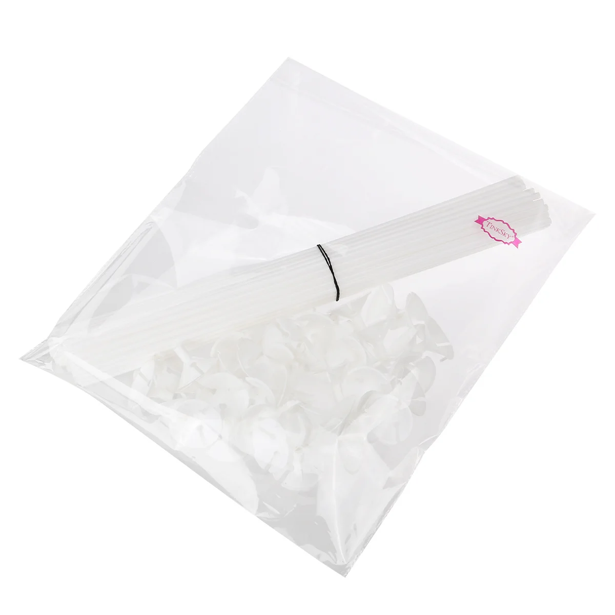 

50Pcs Balloon Cup Stick Holders White 40Cm Safe Child Party Decoration Ballon Holder for Large Latex Foil Balloons