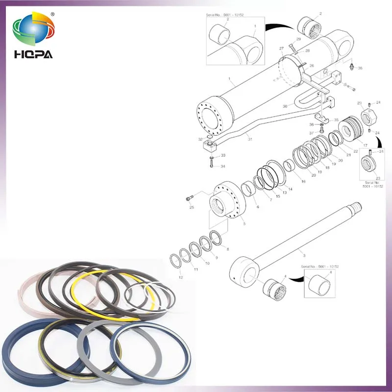 

K9002066 BOOM CYLINDER SEAL KIT FOR DOOSAN EXCAVATOR DX420LC DX420LCA