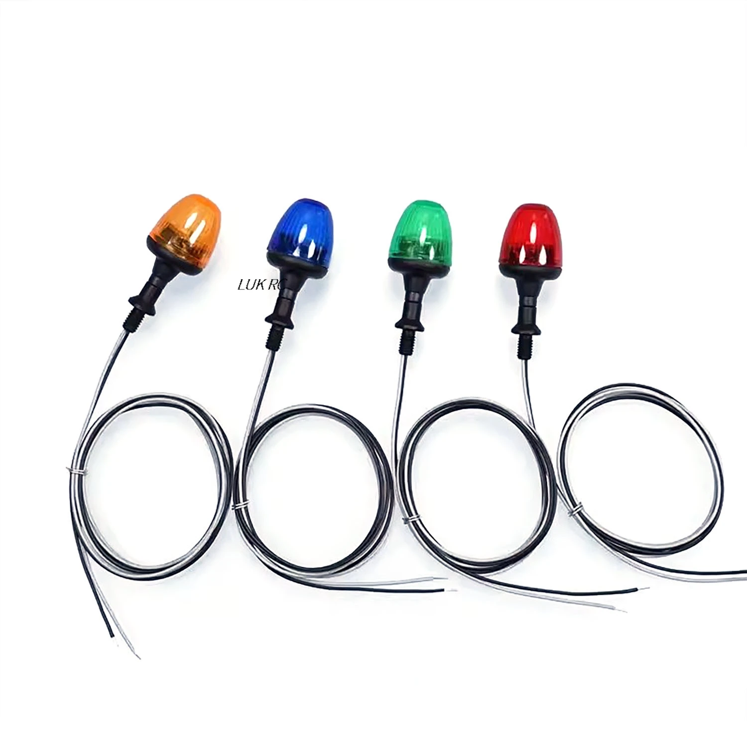 

Blue LED Rotating Light Warning Lamp Threaded for 1/14 RC Hydraulic Loader Bulldozer Truck Car