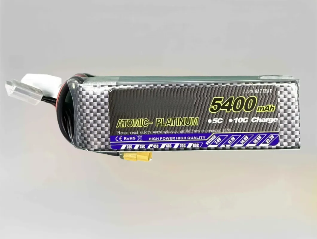 RC Airplane Lithium Battery 5400mAh 40C 7.4V 11.1V 14.8V Wholesale Custom Connector Available Contact Customer Service