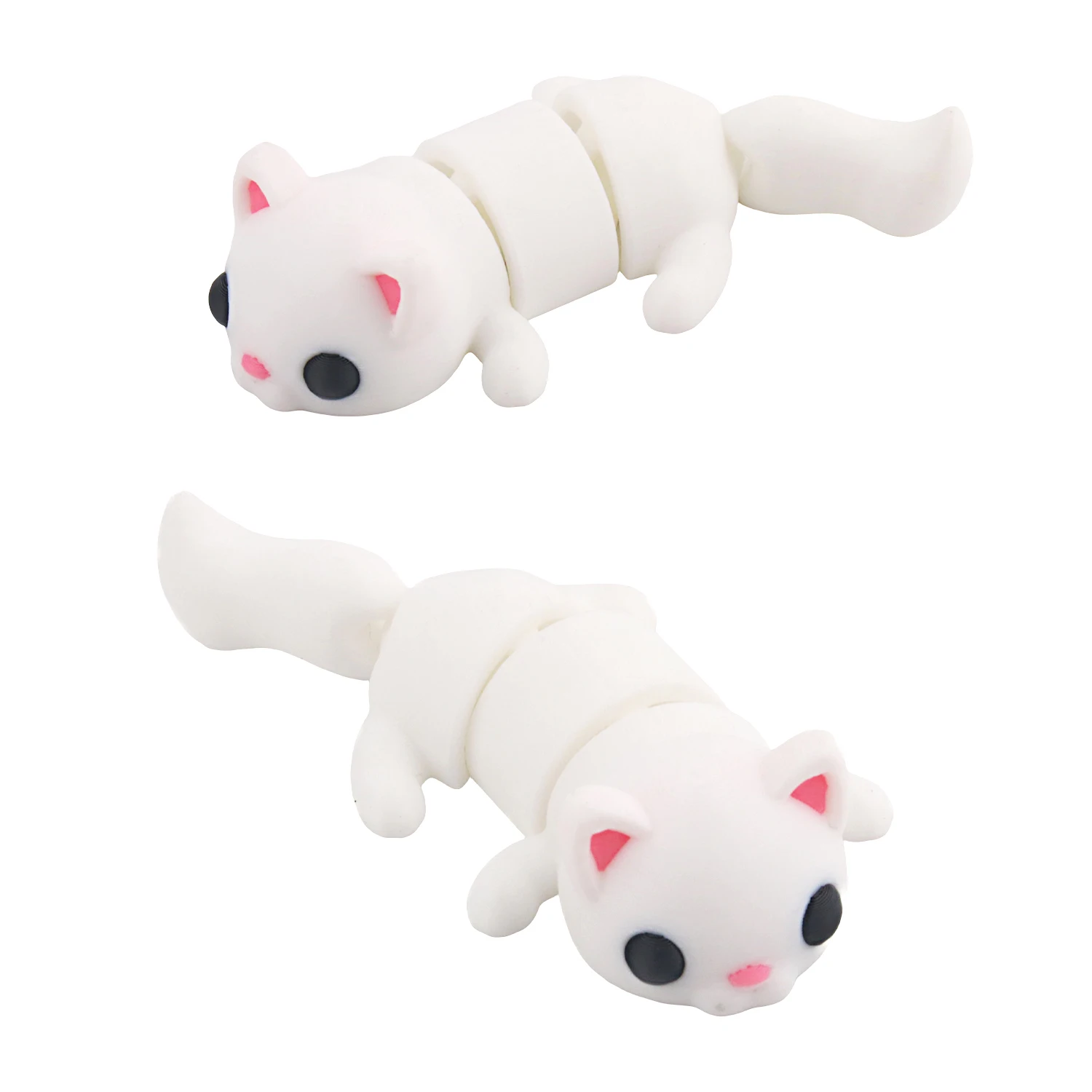 

Flexible 3D printed cat model, perfect desk companion, restless stress relief toy, adult stress relief ornament