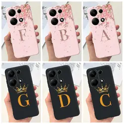 For Xiaomi Poco M6 Pro 4G 2024 Case Cute Crown Letters Slim Silicone Soft Cover For Xiomi Poco M6 Pro Funda PocoM6 Pro 4G Bumper