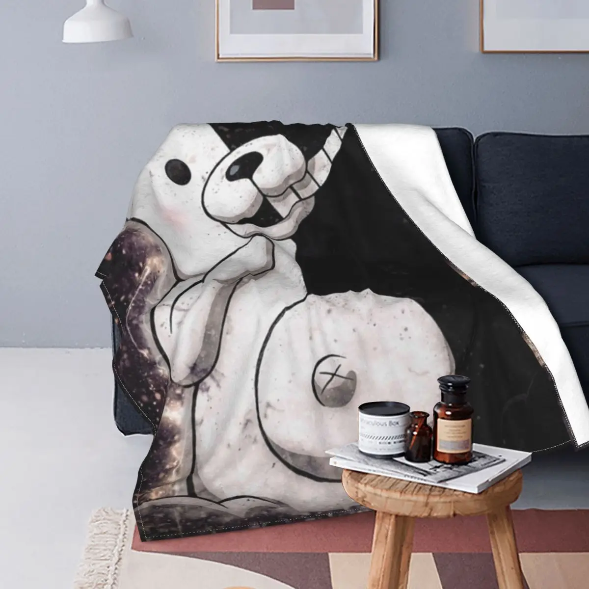 

Danganronpa Monokuma Ultra-Soft Micro Fleece Blanket Black White Panda Throw Blanket Sofa Cover Bedspread Winter Bed Blankets