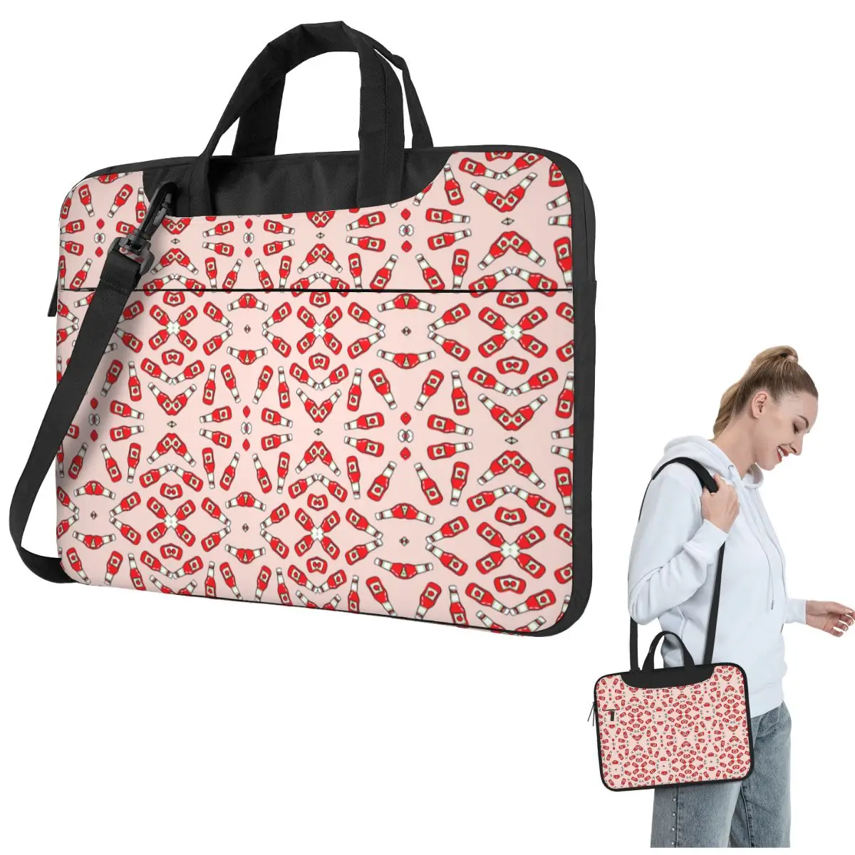 

Ketchup Ketsup Bottle Laptop Bag Shockproof Case Computer Bag 13 14 15.6 Inch Crossbody Notebook Pouch For Macbook Pro Air