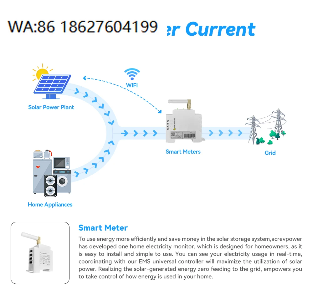 800W IP65 VDE Certified Grid Tie Micro Inverter Smart Meter Single Phase Balcony  Solar Power System