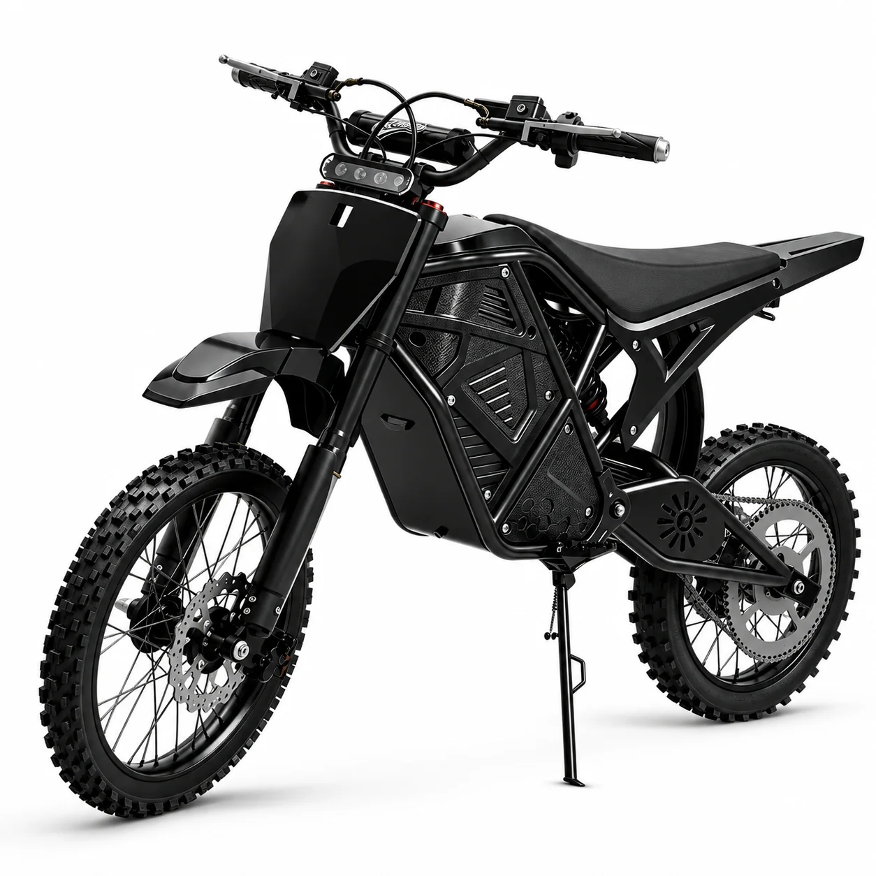 3000W Peak Power Off-Road E-Motorcycle 48V 20.8Ah | 38 MPH Top Speed & 283Nm Torque, 65° Climbing Ability | Dual Suspension Electric Bike with 14" Front / 12" Rear Tires, 40-Mile Range image 3