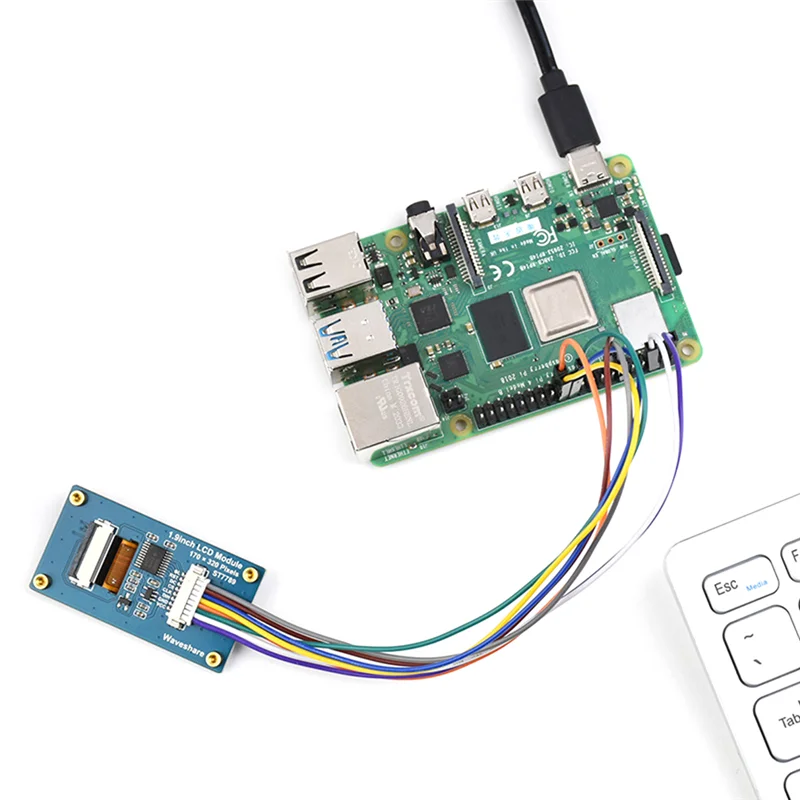 Waveshare-Módulo de pantalla LCD a Color IPS de 1,9 pulgadas, interfaz SPI de 170x320 píxeles, pantalla a Color de 262K para Raspberry Pi/Arduino/STM32