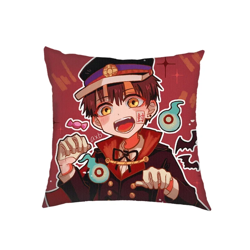 Toilet Bound Hanako Kun Print Cushion Cover Houkago Shounen Hanako-kun Pillowcase Sofa Home Decor Cartoon Throw Pillow Covers