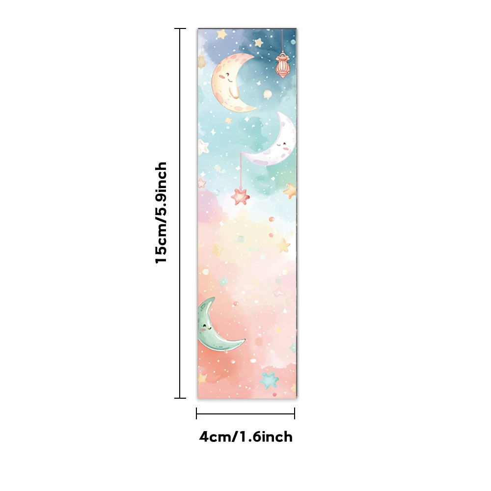 32pcs, Eid Watercolor Dreamy Starry Sky Bookmark, a loving gift for bookworms, friends, and teachers, DIY decorative page marker