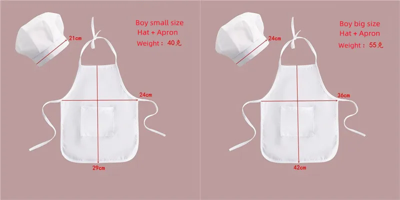 0-6M Newborn Baby Photography Costume Cute Infant Bebe Little Chef Apron + Hat 2 pcs Set Photo Props for Baby Boy Girl view 6