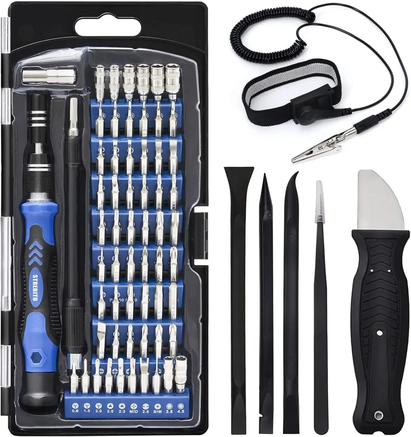 79 in 1 Precision Screwdriver Set with 58 Bits, Magnetic Electronics Repair Kit for iPhone, Laptop, PC, MacBook, PS4/5