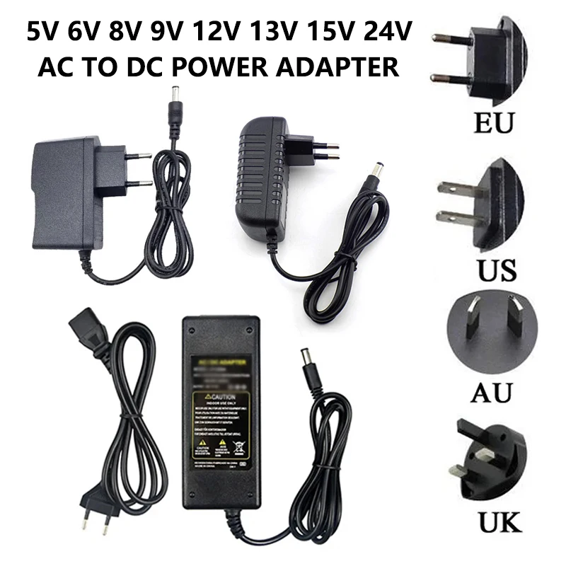 AC 220V 110V To DC 12V 24V 5V 6V 8V 9V 13V 15V Power Supply Adapter Transformers AC 220 V To DC 5 6 8 9 13 15 24 V Power Supply