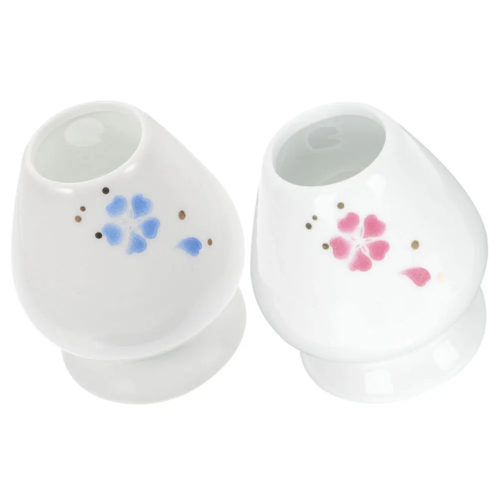

2Pcs Ceramic Matcha Whisk Stand Tea Whisk Holder Small Portable Decorative Matcha Tea Ceremony Supplies Ceramic Teaware