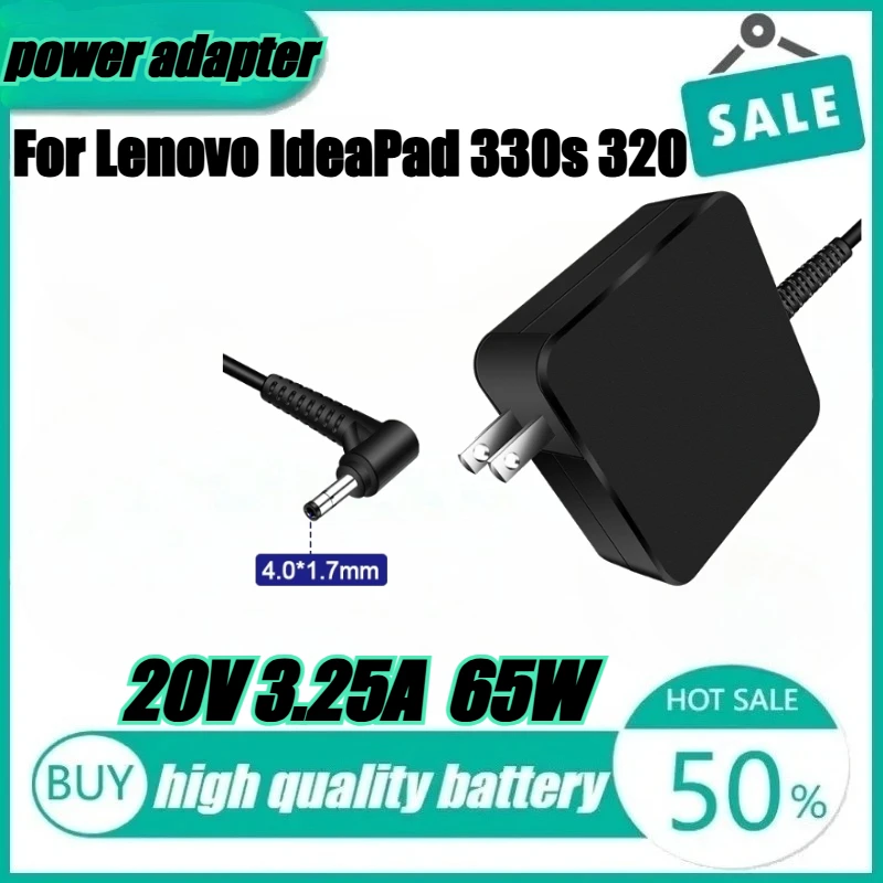

Новое зарядное устройство переменного тока 20 В, 3,25 А, 65 Вт, 4,0*1,7 мм для Lenovo IdeaPad 330s 320 100-15 B50-10 YOGA 710 510-14ISK, зарядное устройство для ноутбука переменного тока
